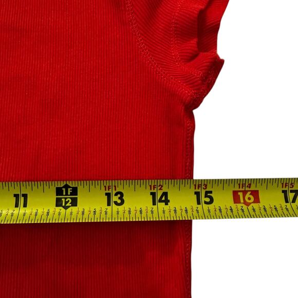 Ralph Lauren Orange Ribbed Lace Up Shirt Women's Size Medium | 26-35 - Picture 4 of 5